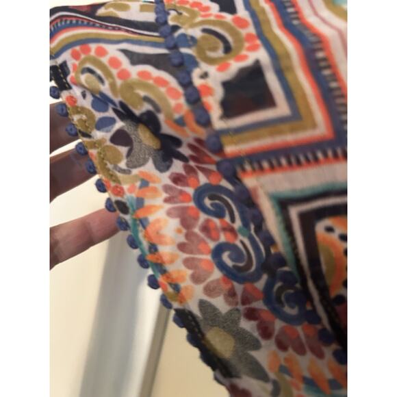 Democracy Blouse Womens 3X Multicolor Multi Design Sheer Boho Top - Picture 5 of 9